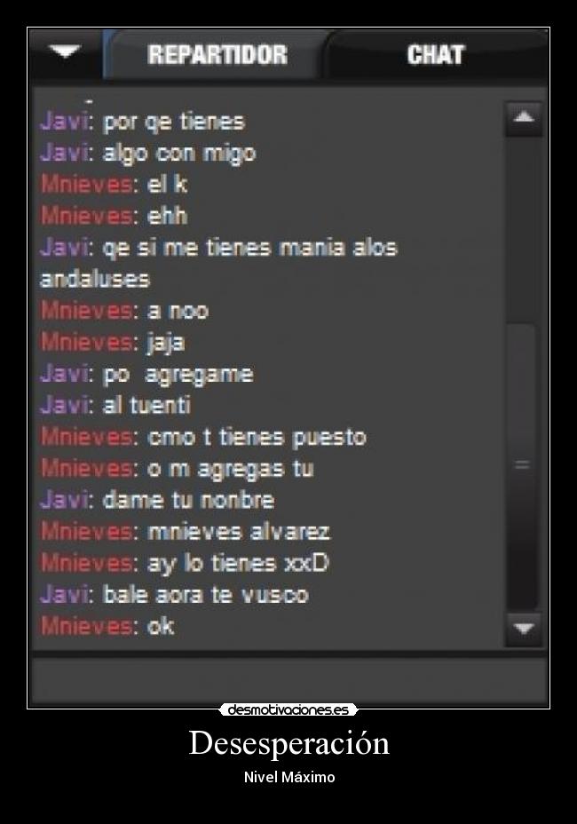 Desesperación - Nivel Máximo