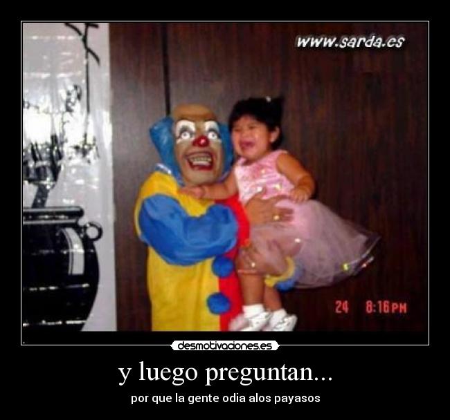 carteles payaso desmotivaciones