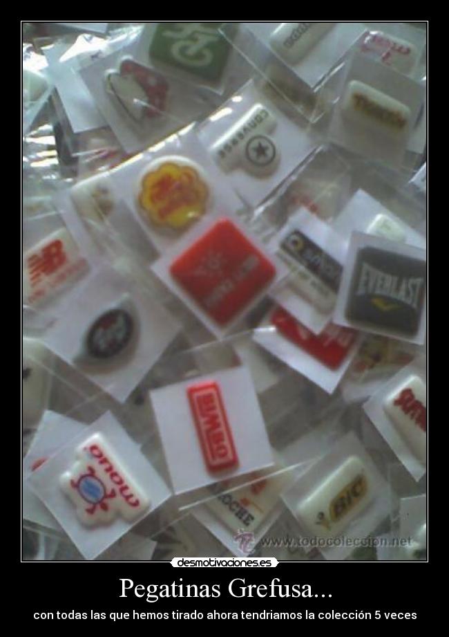 Pegatinas Grefusa... - con todas las que hemos tirado ahora tendriamos la colección 5 veces