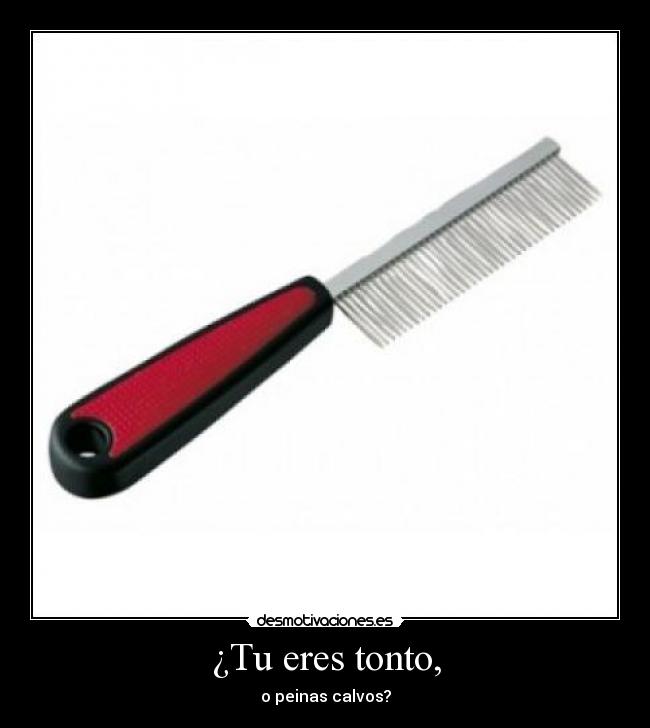 ¿Tu eres tonto, - o peinas calvos?