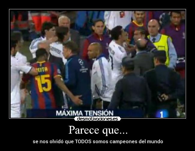 carteles campeones barca madrid pelea bronca desmotivaciones