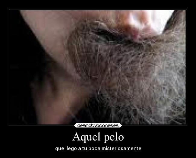 Aquel pelo - que llego a tu boca misteriosamente