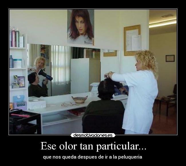 Ese olor tan particular... - que nos queda despues de ir a la peluqueria
