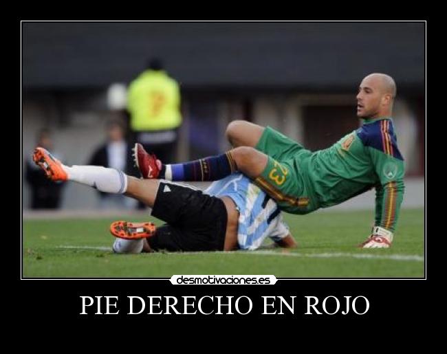 PIE DERECHO EN ROJO - 