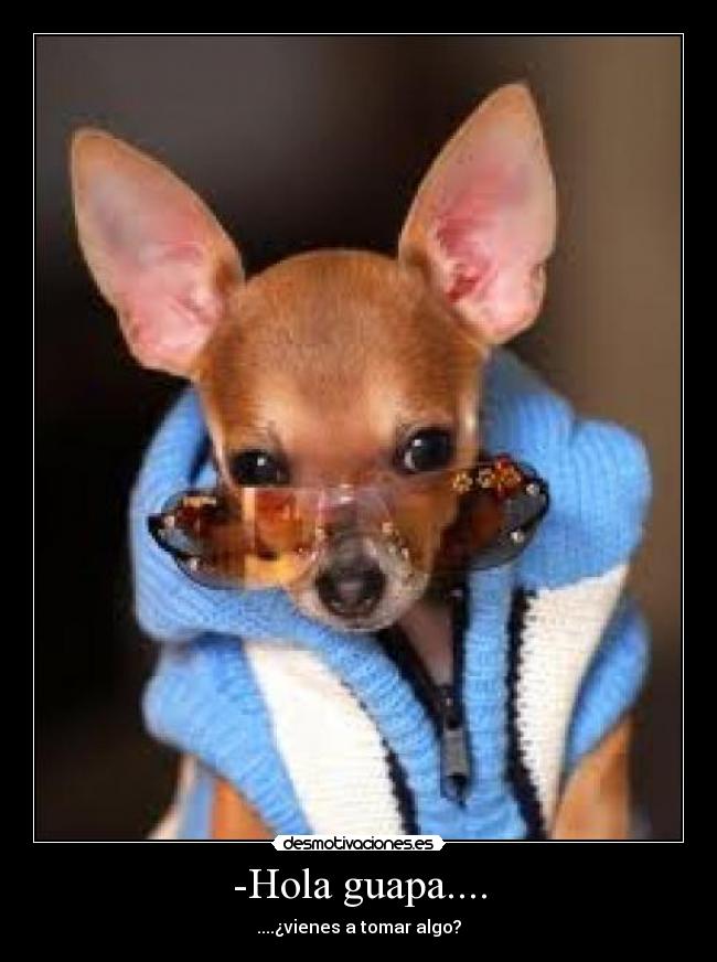 -Hola guapa.... - ....¿vienes a tomar algo?