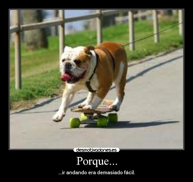 Porque... - ...ir andando era demasiado fácil.