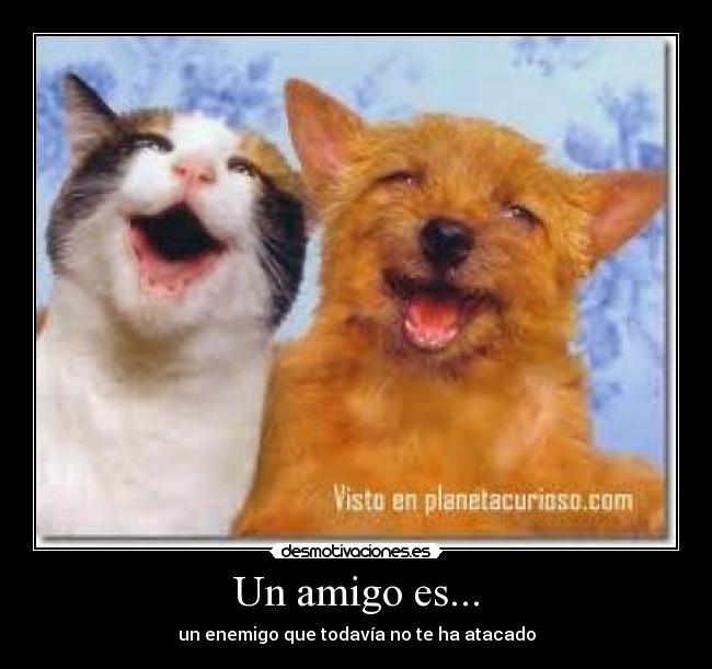 Un amigo es... - un enemigo que todavía no te ha atacado