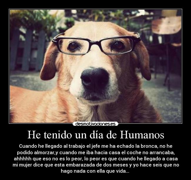 He tenido un día de Humanos -