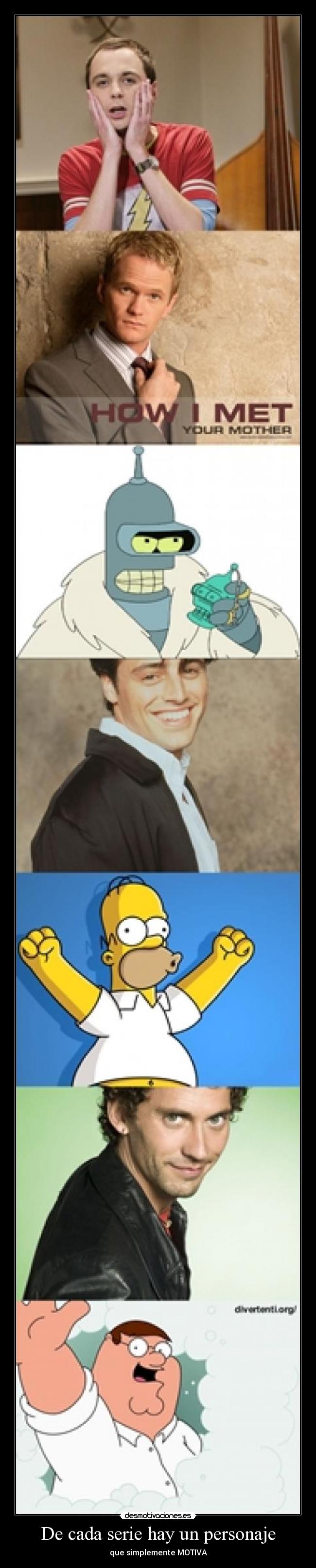 De cada serie hay un personaje - 