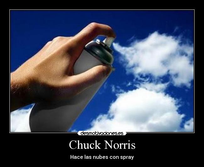 Chuck Norris - Hace las nubes con spray