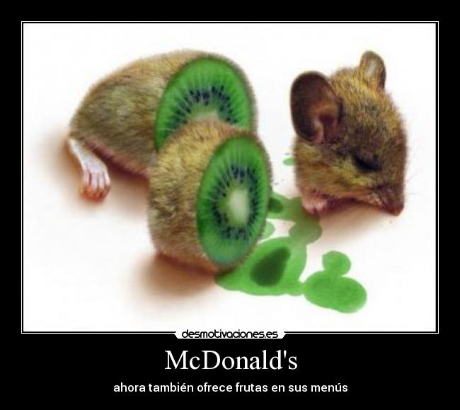 McDonalds - ahora también ofrece frutas en sus menús