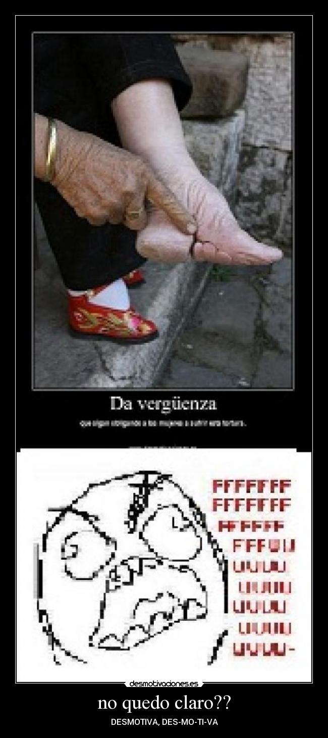 no quedo claro?? - DESMOTIVA, DES-MO-TI-VA