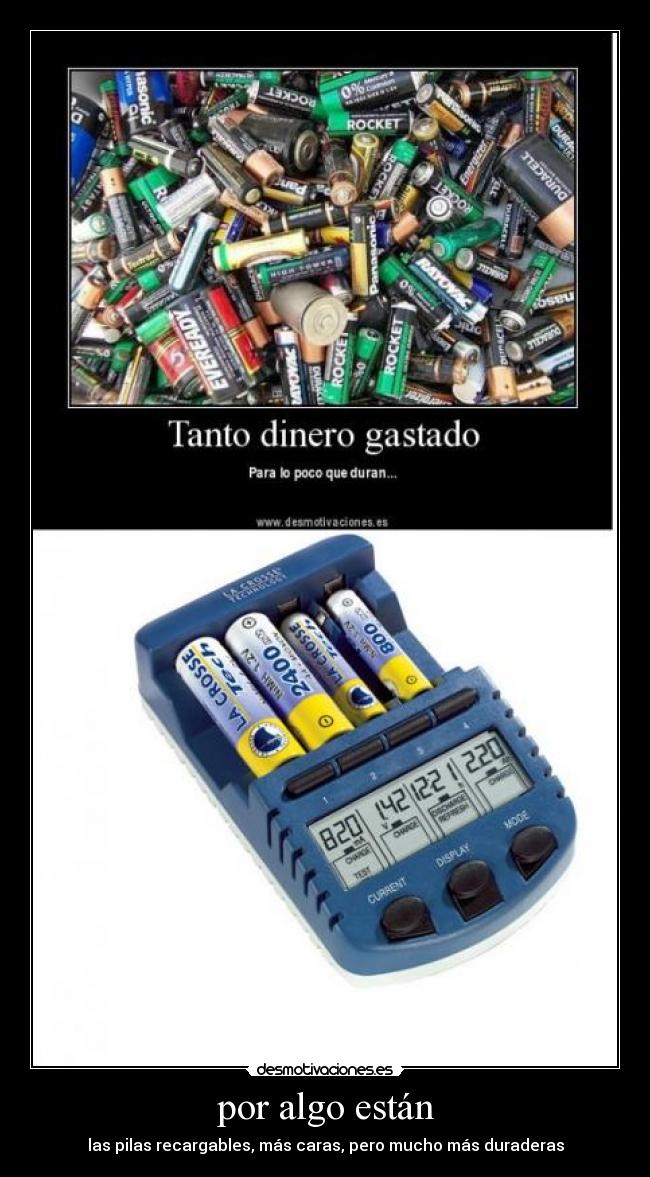 por algo están - las pilas recargables, más caras, pero mucho más duraderas