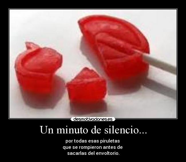Un minuto de silencio... -