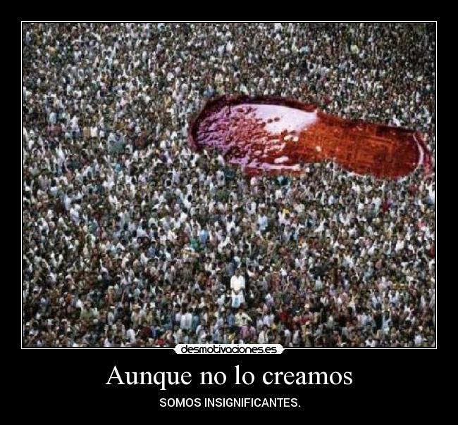 Aunque no lo creamos - SOMOS INSIGNIFICANTES.
