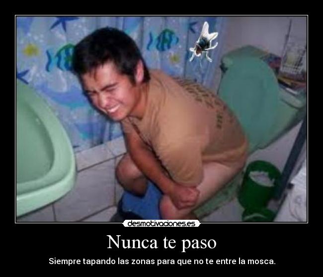 Nunca te paso - Siempre tapando las zonas para que no te entre la mosca.