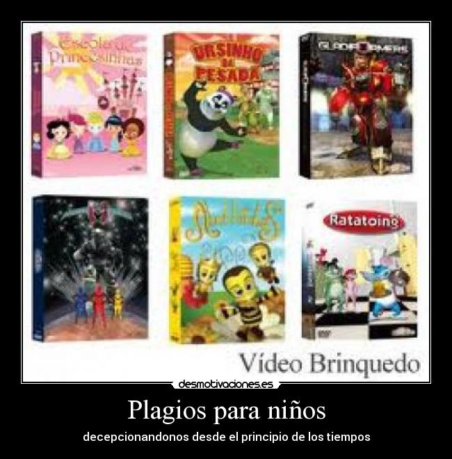 Plagios para niños - decepcionandonos desde el principio de los tiempos