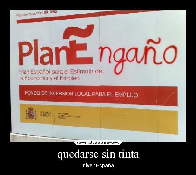quedarse sin tinta - nivel: España