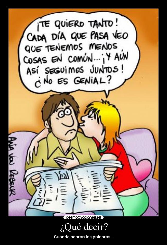 ¿Qué decir? -