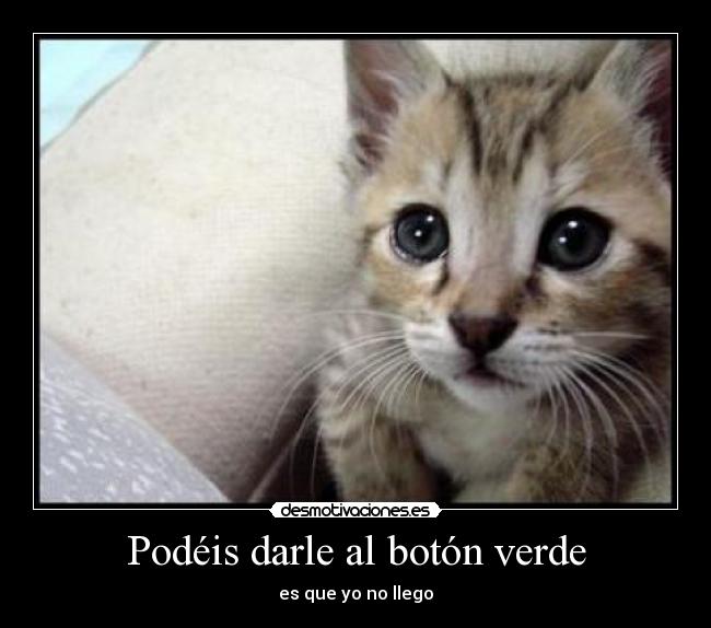 Podéis darle al botón verde - es que yo no llego