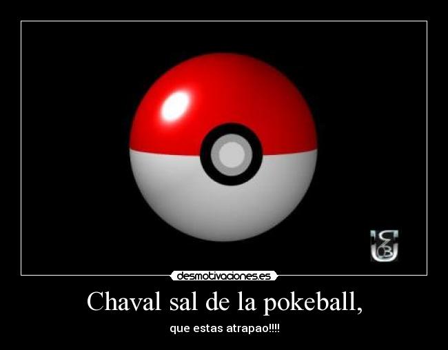 Chaval sal de la pokeball, - que estas atrapao!!!!