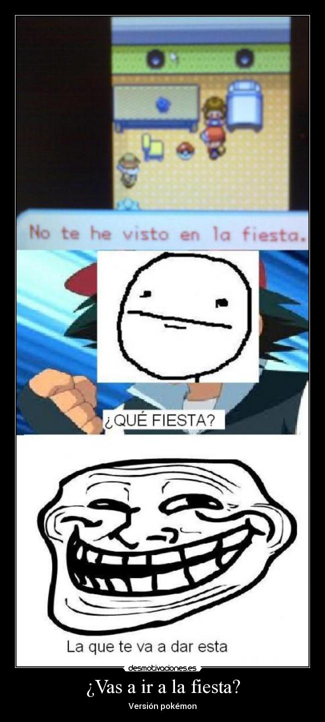 ¿Vas a ir a la fiesta? - Versión pokémon