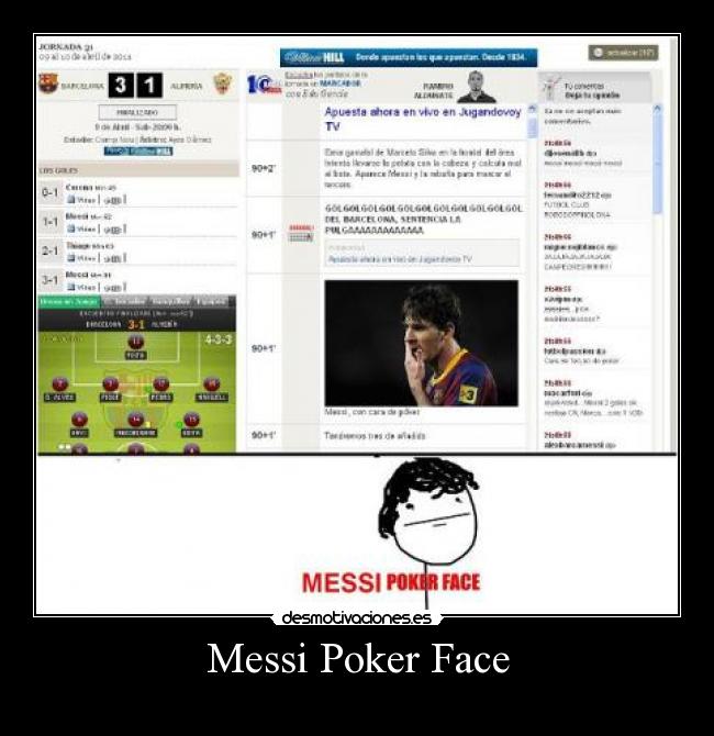 Messi Poker Face -