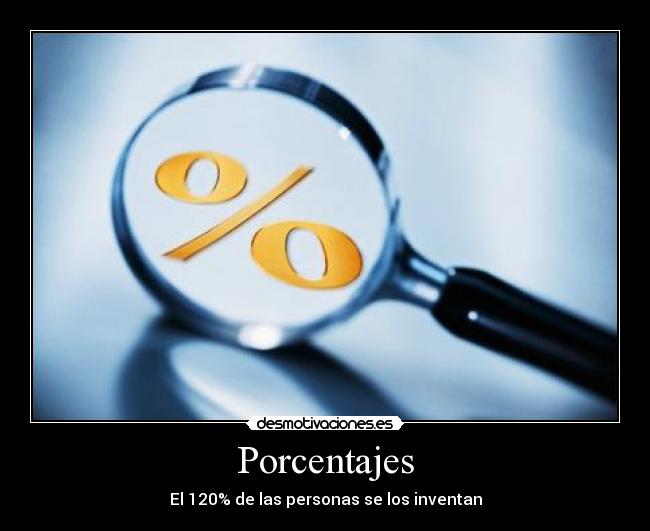 carteles porcentajes por ciento ciento veinte desmotivaciones