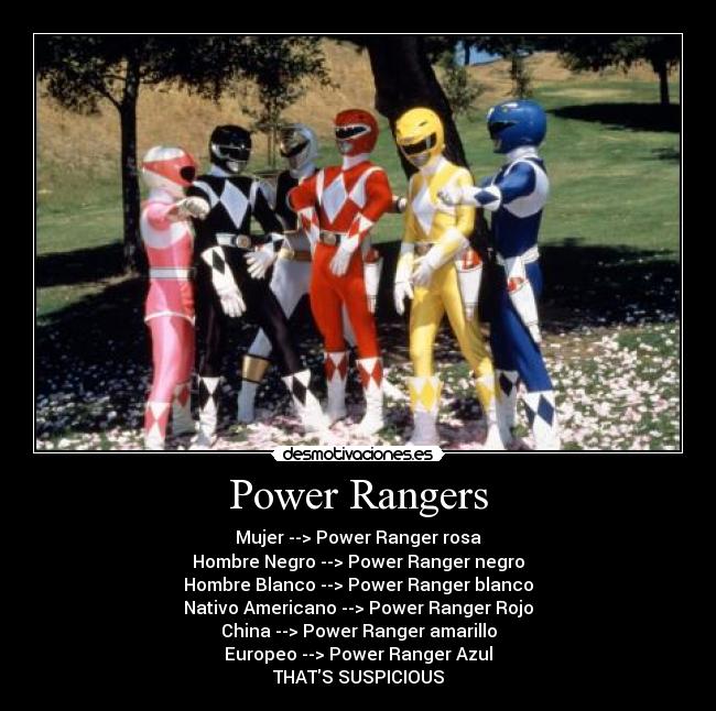 carteles power rangers desmotivaciones