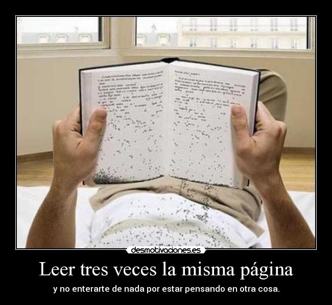 Leer tres veces la misma página -