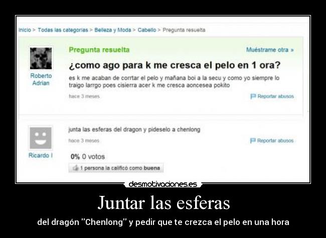 Juntar las esferas -