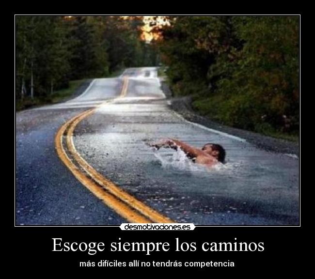 Escoge siempre los caminos -