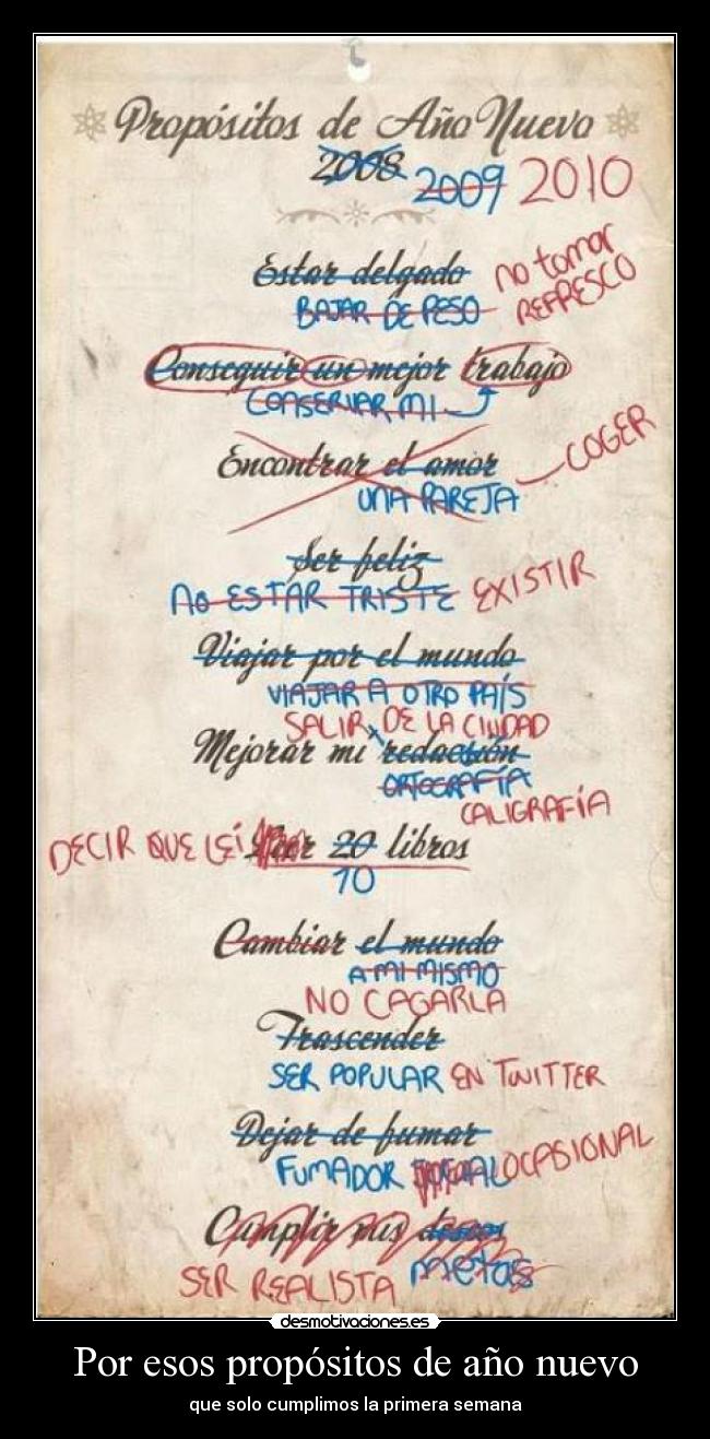 Por esos propósitos de año nuevo - 