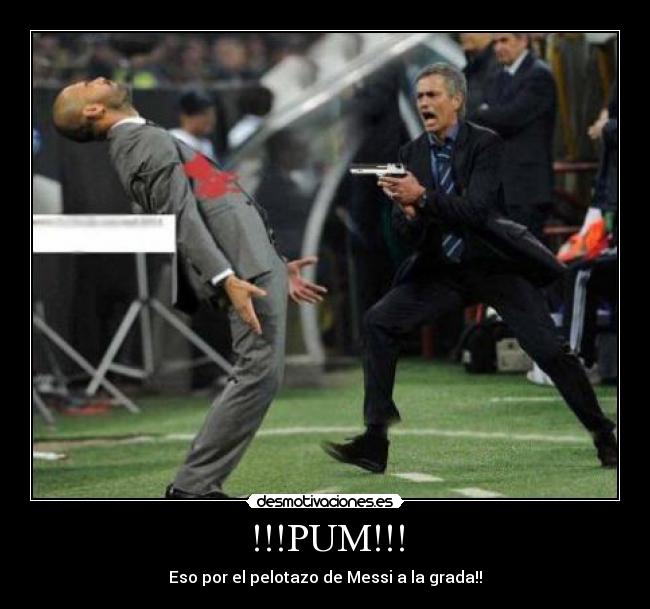 !!!PUM!!! - Eso por el pelotazo de Messi a la grada!!