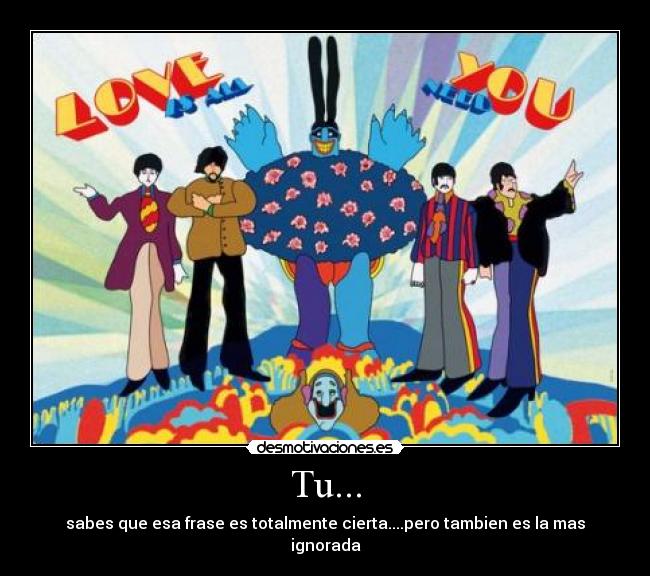 carteles the beatlesamorpuke rainbows desmotivaciones