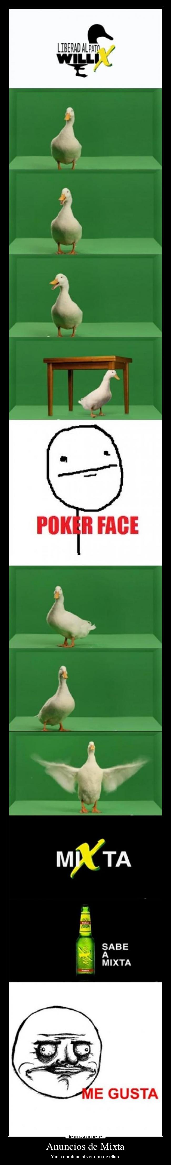 carteles anuncios mixta gusta poker face desmotivaciones