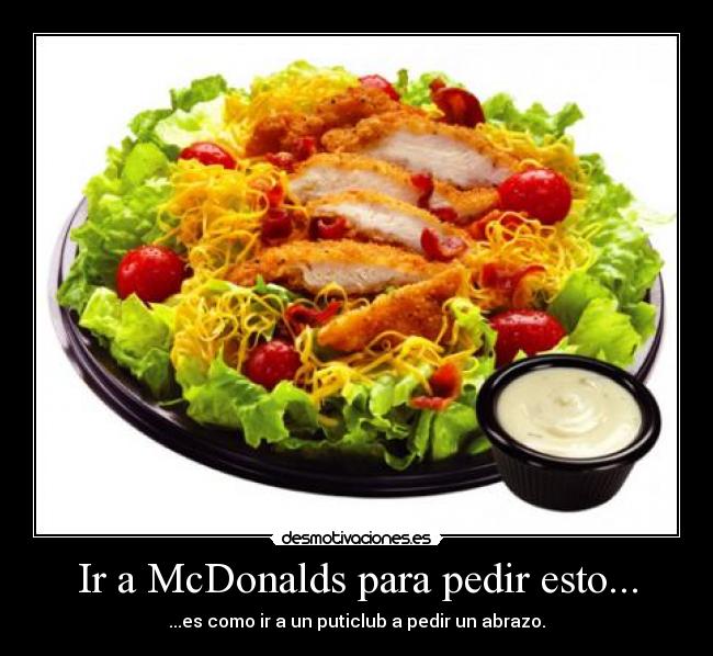 Ir a McDonalds para pedir esto... -