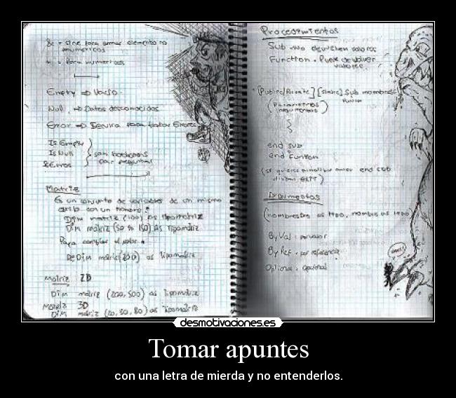 Tomar apuntes - 