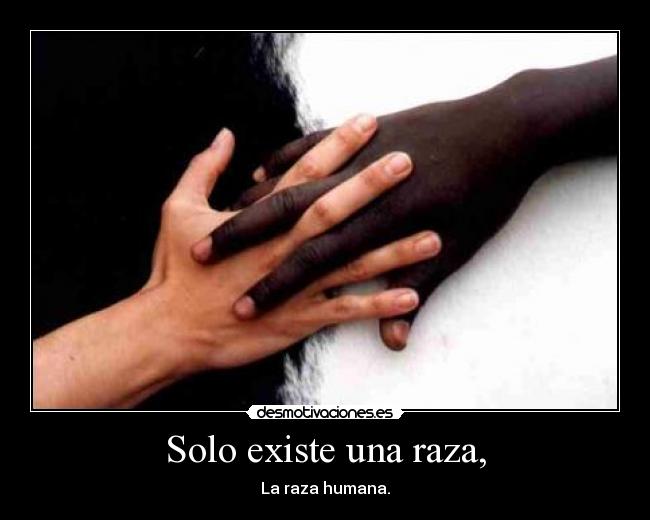 Solo existe una raza, - 