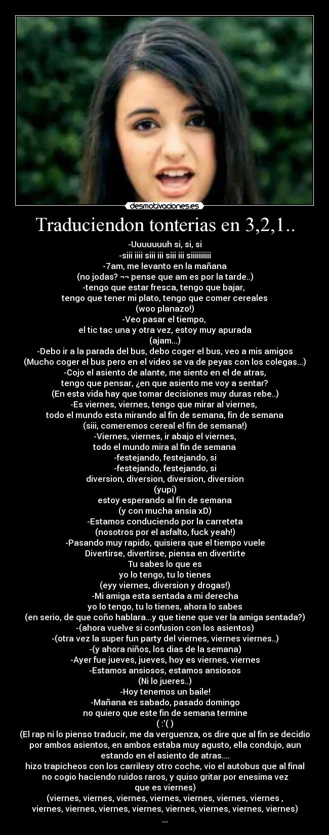 Traduciendon tonterias en 3,2,1.. -