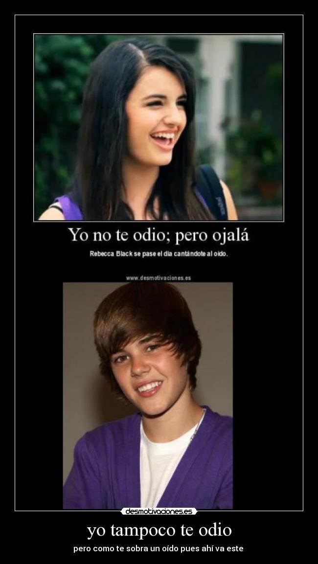 carteles odio justin bieber rebecca black desmotivacion odio desmotivaciones