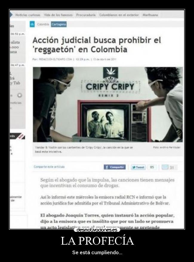 LA PROFECÍA - Se está cumpliendo...