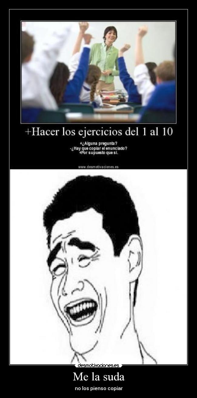 Me la suda - no los pienso copiar