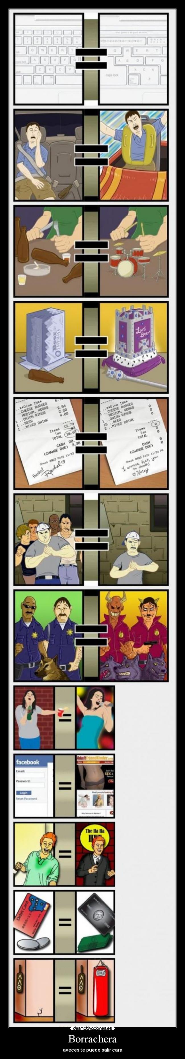 Borrachera - aveces te puede salir cara