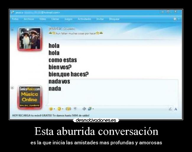 Esta aburrida conversación - 