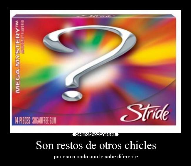 carteles restos chicles trident senses mega mystery avestruz desmotivaciones