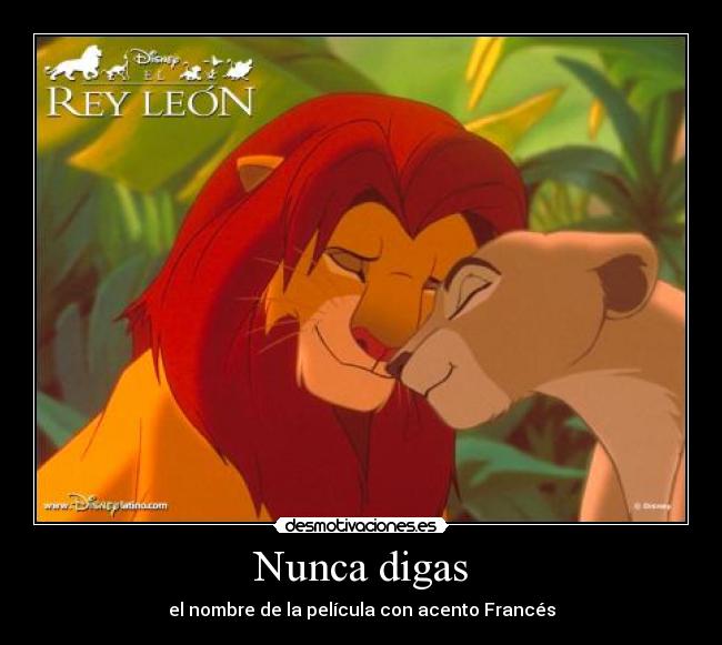 carteles rey leon quiara frances nombre desmotivaciones