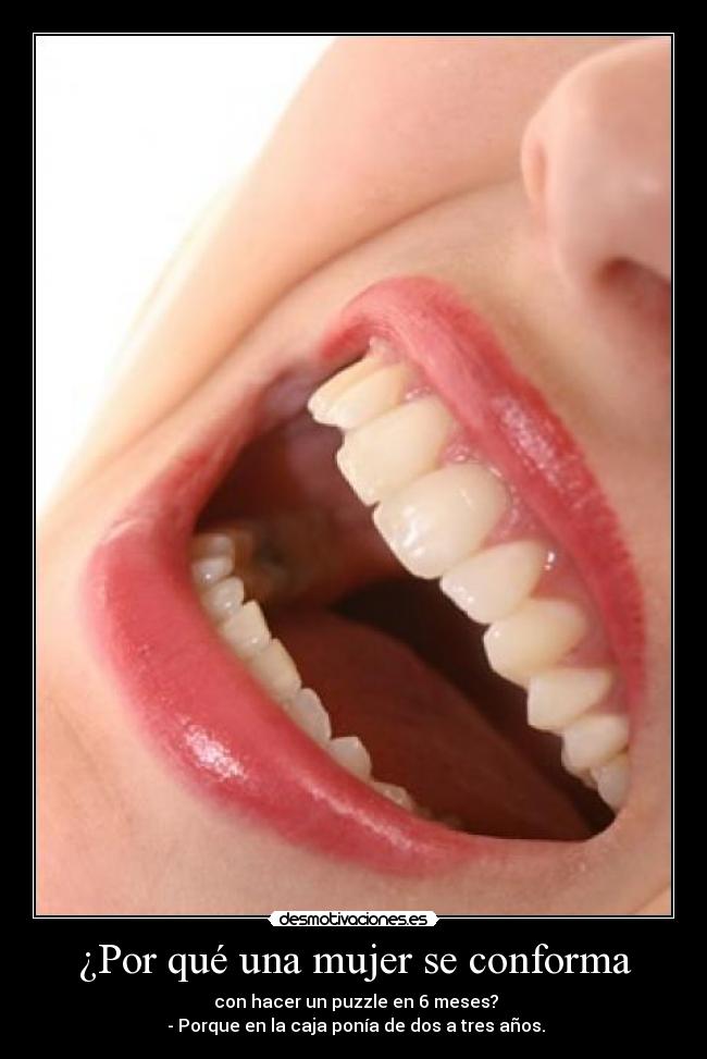 ¿Por qué una mujer se conforma -