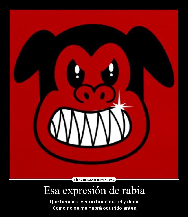 Esa expresión de rabia - 