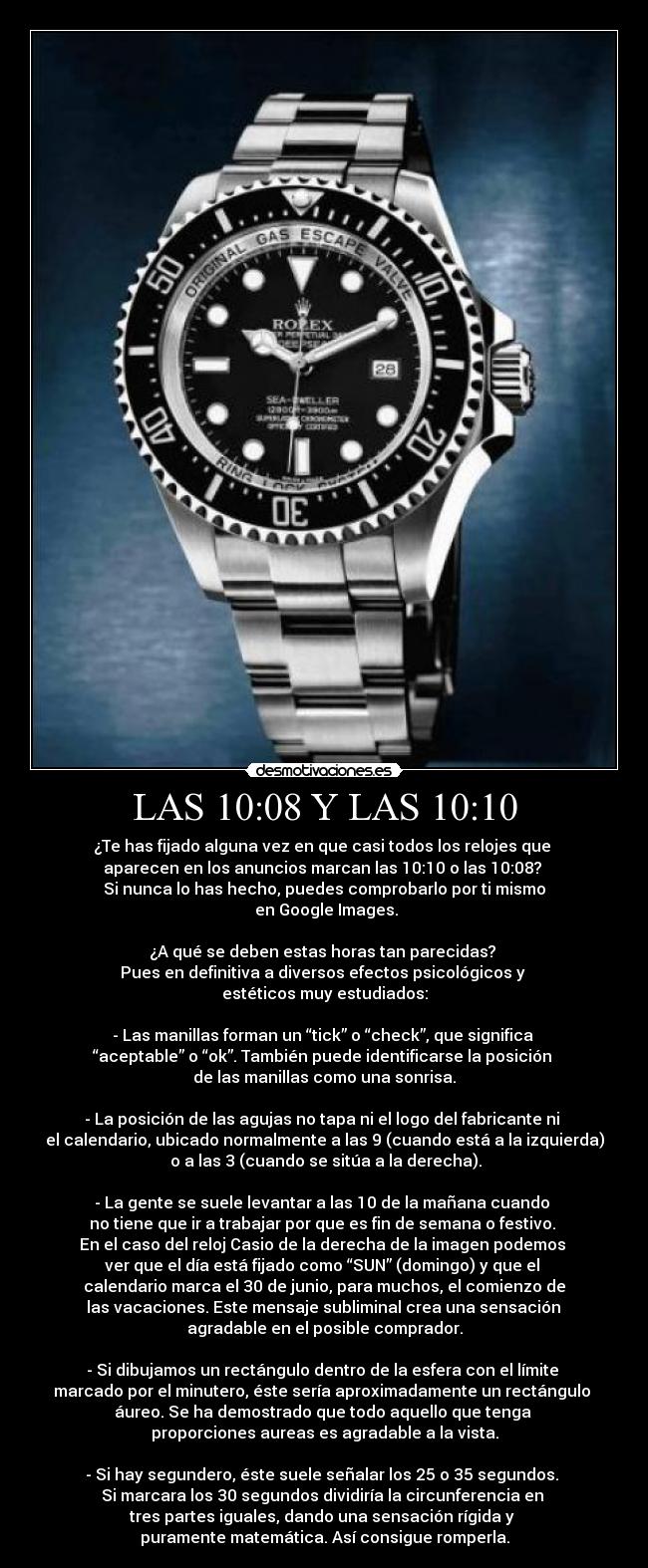 LAS 10:08 Y LAS 10:10 - 